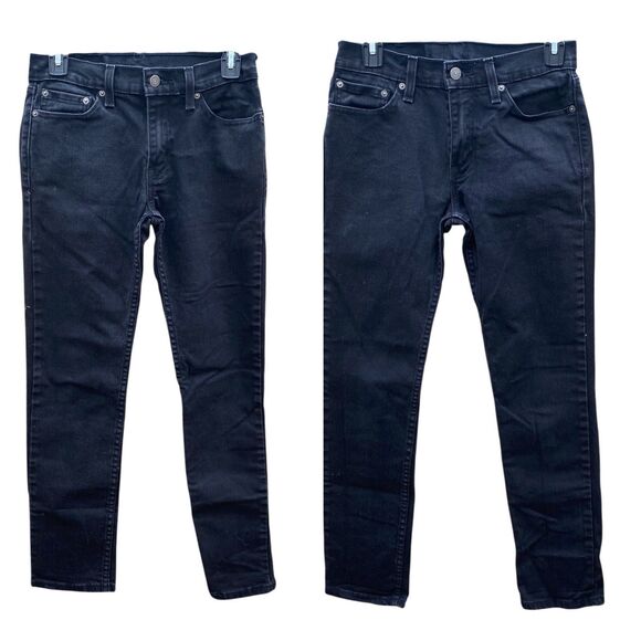 Two Pair Levis Jeans 28X30 Black 511 Denim Waterless Unisex 5 Pocket - Picture 1 of 11